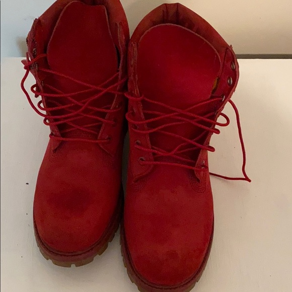 blood red timberlands